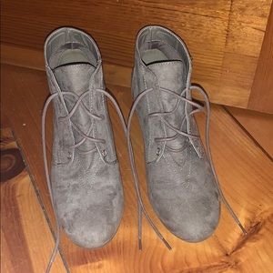 Charlotte Russe gray wedges!